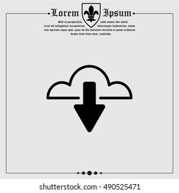 Web line icon. Cloud upload, download