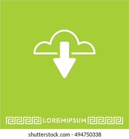 Web line icon. Cloud upload, download