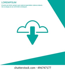 Web line icon. Cloud upload, download