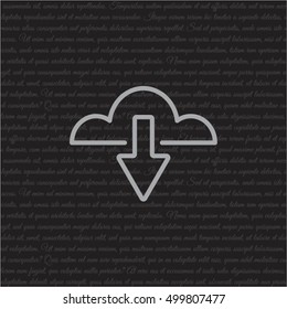 Web line icon. Cloud upload, download