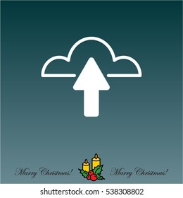 Web line icon. Cloud upload, download