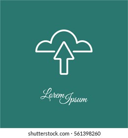 Web line icon. Cloud upload, download