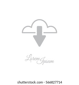 Web line icon. Cloud upload, download