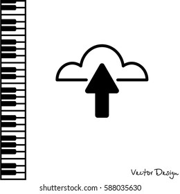 Web line icon. Cloud upload, download