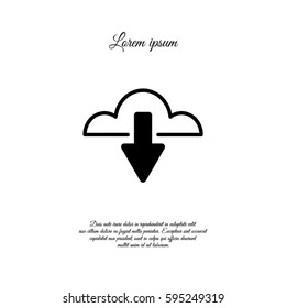 Web line icon. Cloud upload, download