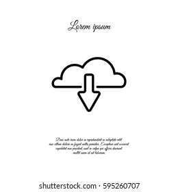 Web line icon. Cloud upload, download