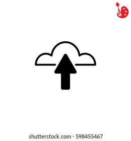 Web line icon. Cloud upload, download