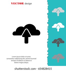 Web line icon. Cloud upload, download