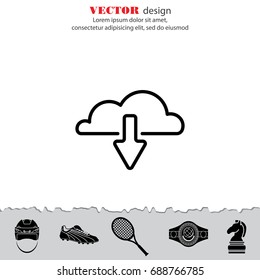 Web line icon. Cloud upload, download