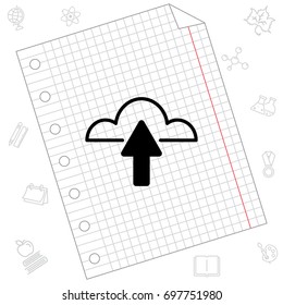 Web line icon. Cloud upload, download