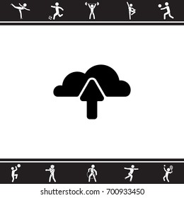 Web line icon. Cloud upload, download