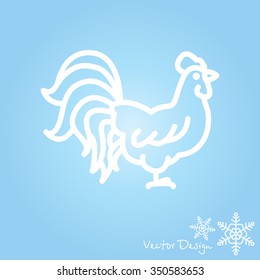 Web line icon. Cock