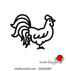 Web line icon. Cock