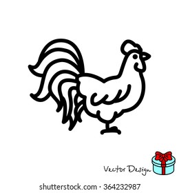 Web line icon. Cock