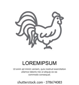 Web line icon. Cock