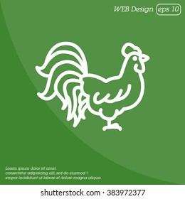 Web line icon. Cock