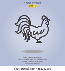 Web line icon. Cock