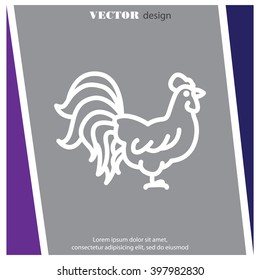 Web line icon. Cock