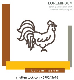 Web line icon. Cock