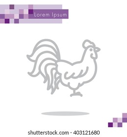 Web line icon. Cock
