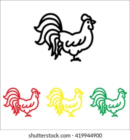 Web line icon. Cock