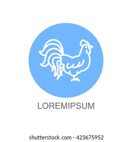 Web line icon. Cock