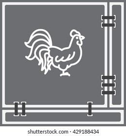 Web line icon. Cock