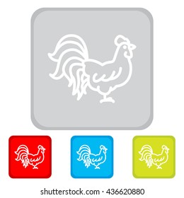 Web line icon. Cock