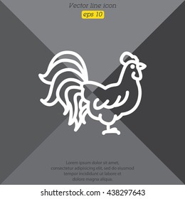 Web line icon. Cock