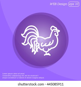 Web line icon. Cock