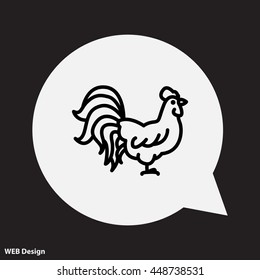 Web line icon. Cock