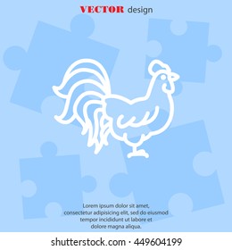 Web line icon. Cock