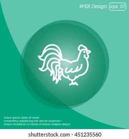 Web line icon. Cock