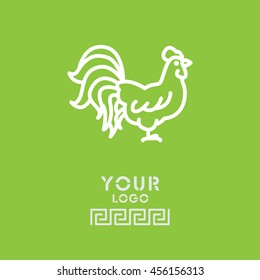 Web line icon. Cock