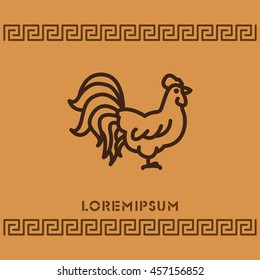 Web line icon. Cock