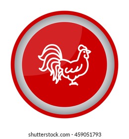 Web line icon. Cock