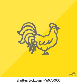 Web line icon. Cock