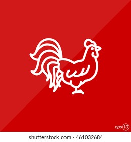Web line icon. Cock