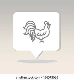 Web line icon. Cock