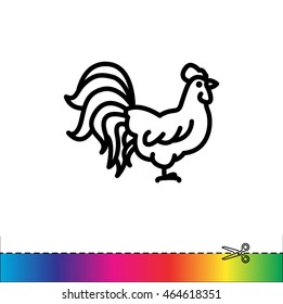 Web line icon. Cock