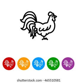 Web line icon. Cock