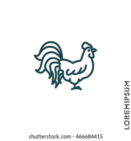 Web line icon. Cock