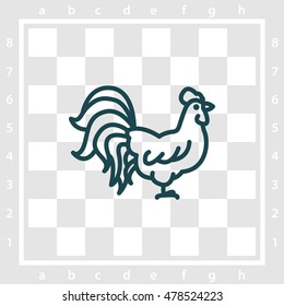 Web line icon. Cock