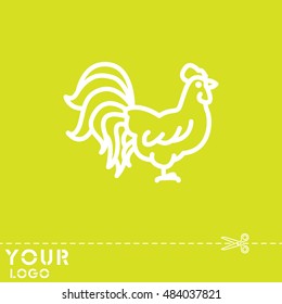Web line icon. Cock