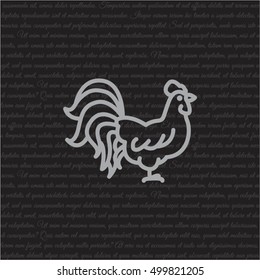 Web line icon. Cock