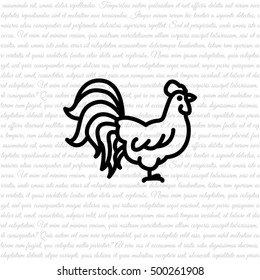Web line icon. Cock