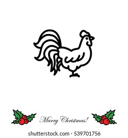 Web line icon. Cock