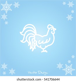 Web line icon. Cock