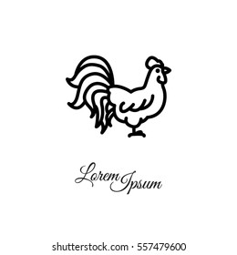 Web line icon. Cock