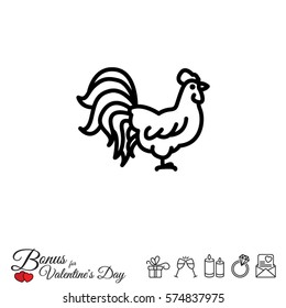 Web line icon. Cock